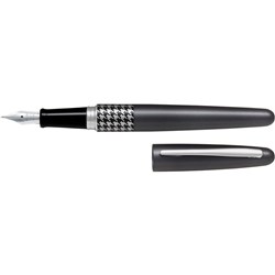 PILOT MR FOUNTAIN PEN MR3 Houndstooth Grey Barrel Medium Black Ink