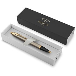 Parker Pen BP IM Brushed Metal with Gold Trim