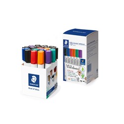 STAEDTLER 351 LUMOCOLOUR Whiteboard Marker Bullet Tip 19 Assorted