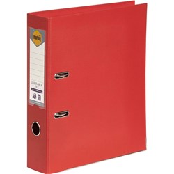 Marbig Pe Linen Lever Arch Binder A4 75mm Bright Red