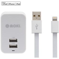 Moki Lightning Cable + Wall (Apple Lisenced)