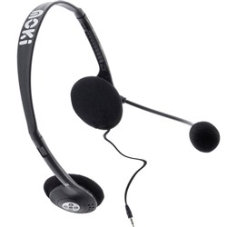 Moki Lite Headphones With Mic and Controller Black