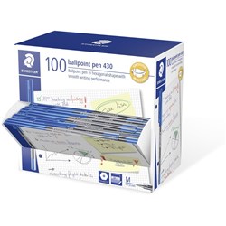 Staedtler Stick 430 Med Blue Box100