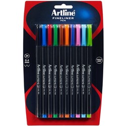 ARTLINE SUPREME FINELINE PEN ASSORTED 10PKT