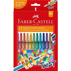 Faber-Castell Jumbo Crayons Twist Assorted 12pk