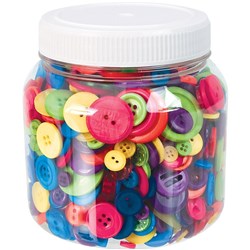 ZART BUTTONS BRIGHT ASSORTED Pack of 600g
