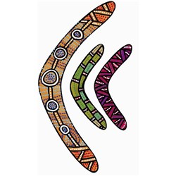 ZART CARDBOARD BOOMERANGS Two Sizes White Pack of 60