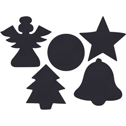 ZART SCRATCH CHRISTMAS SHAPES Bright Rainbow Colours Pack of 30