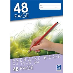 SOVEREIGN A4 EXERCISE BOOK Year 3/4 Ruled 48 Page