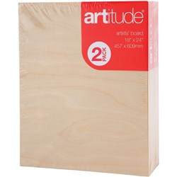 ARTITUDE CANVAS 18 x 24 Inch Thin Edge Board Pack of 2