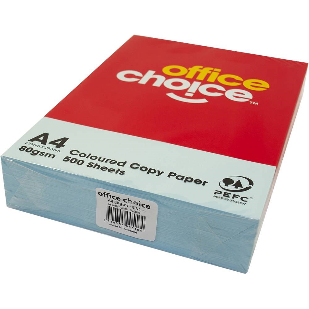 Winc Premium Coloured Copy Paper A4 80gsm Mid Blue